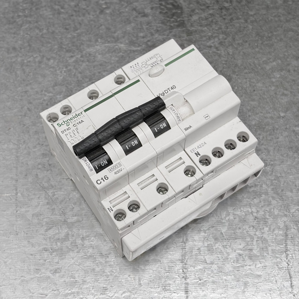 Disjoncteur 3P+N 16A C+Différentiel 25A AC